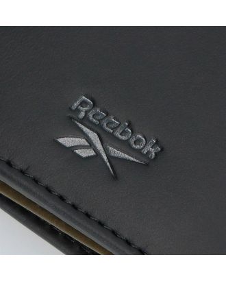 Billetero horizontal Reebok Switch negro con detalles en azul