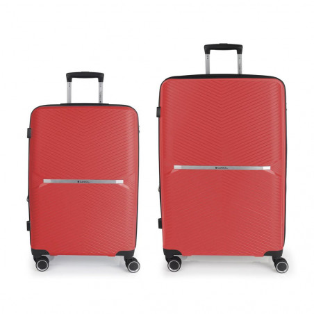 Juego maletas Gabol Kume Cabina y Mediana Color Rojo