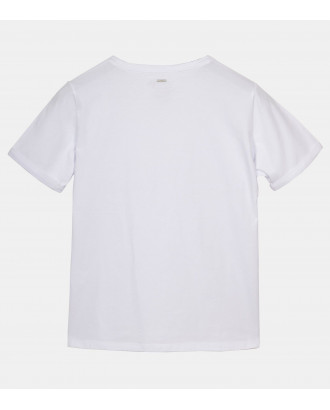 Camiseta blanca purpurina