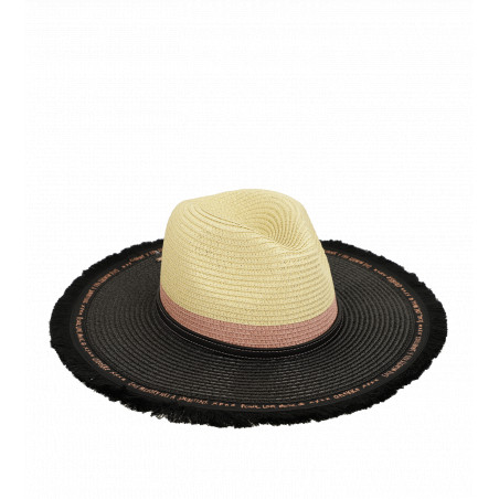 Sombrero rafia combinado